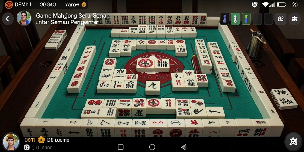 Tampilan screenshot DEMI11 menunjukkan aksi seru permainan Mahjong.