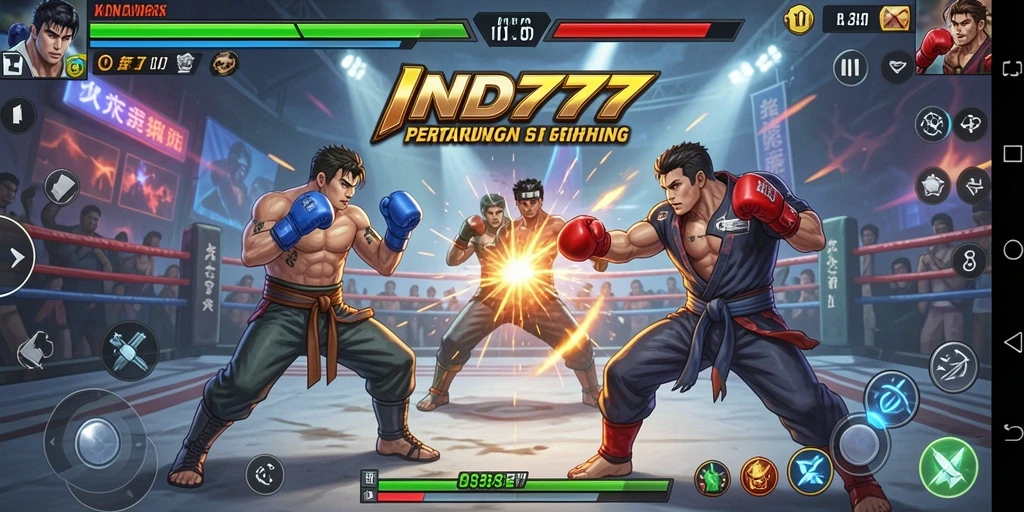 Screenshot gameplay IND777 yang penuh aksi dan pertarungan mendebarkan.