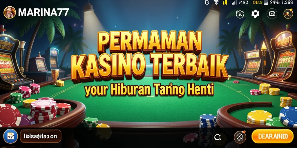 Tampilan gameplay dari aplikasi Kasino MARINA77 yang memukau.